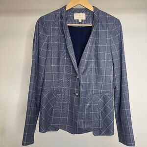 NWT Etcetera Women's Blazer Preppy Windowpane Plaid